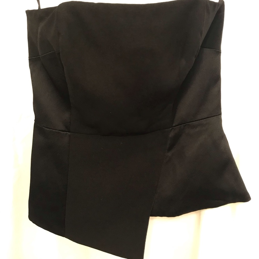 Strapless silk cocktail top